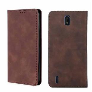 For Nokia C01 Plus/C1 2nd Editon Skin Feel Magnetic Horizontal Flip Leather Phone Case(Dark Brown)