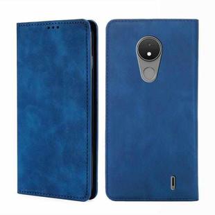 For Nokia C21 Skin Feel Magnetic Horizontal Flip Leather Phone Case(Blue)