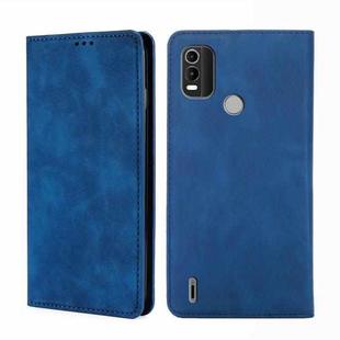 For Nokia C21 Plus Skin Feel Magnetic Horizontal Flip Leather Phone Case(Blue)