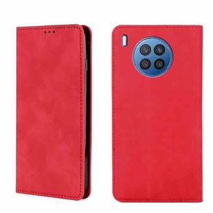 For Huawei nova 8i Skin Feel Magnetic Horizontal Flip Leather Phone Case(Red)