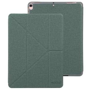 Mutural King Kong Series Deformation Holder Leather Tablet Case For iPad Pro 10.5 2019 / 2017(Green)