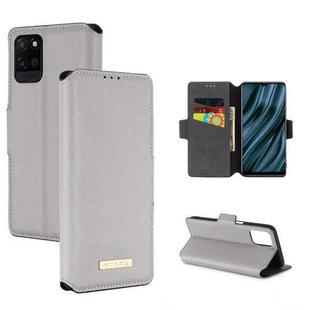 For OPPO Realme V11 5G MUXMA MX115 Cross Texture Oil Edge Flip Leather Phone Case(White)