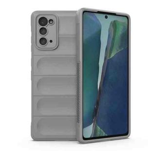 For Samsung Galaxy Note20 Magic Shield TPU + Flannel Phone Case(Grey)
