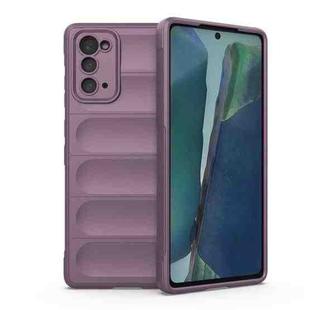 For Samsung Galaxy Note20 Magic Shield TPU + Flannel Phone Case(Purple)