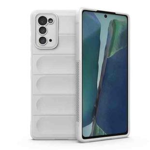 For Samsung Galaxy Note20 Magic Shield TPU + Flannel Phone Case(White)