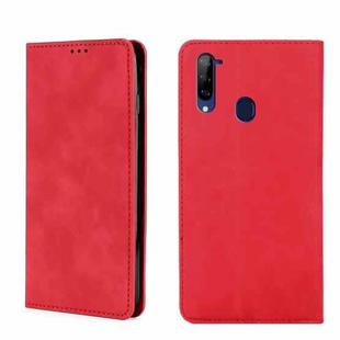 For ZTE Libero 5G Skin Feel Magnetic Flip Leather Phone Case(Red)