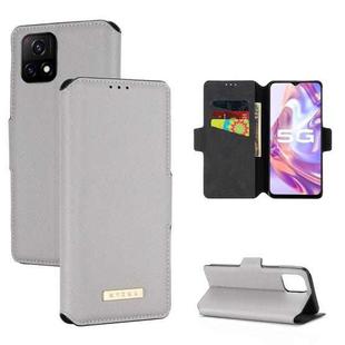 For vivo Y31s / Y52s / iQOO U3 5G MUXMA MX115 Cross Texture Oil Edge Flip Leather Phone Case(White)