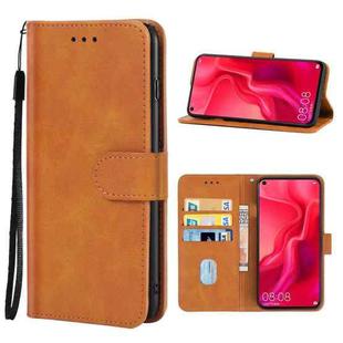 For Huawei nova 4 Leather Phone Case(Brown)