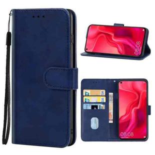 For Huawei nova 4 Leather Phone Case(Blue)
