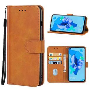 For Huawei nova 5i Leather Phone Case(Brown)