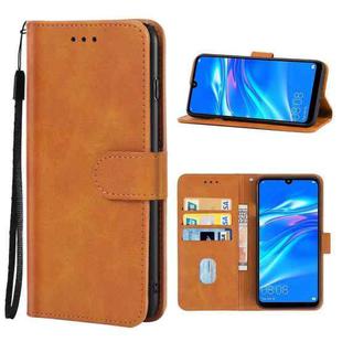 For Huawei Y7 Pro 2019 Leather Phone Case(Brown)