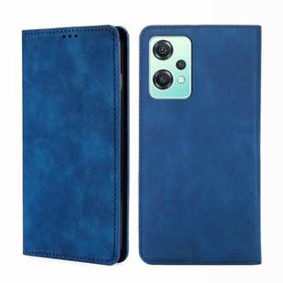 For OnePlus Nord CE 2 Lite 5G Skin Feel Magnetic Horizontal Flip Leather Phone Case(Blue)