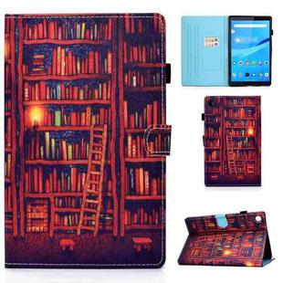 For Lenovo Tab M10 3rd Gen Colored Drawing Stitching Smart Leather Tablet Case(Bookshelf)