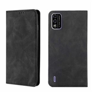 For Itel A48 Skin Feel Magnetic Horizontal Flip Leather Phone Case(Black)