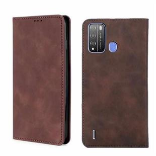 For Itel Vision 1 Pro Skin Feel Magnetic Horizontal Flip Leather Phone Case(Dark Brown)