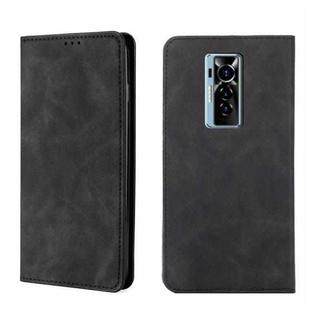 For Tecno Phantom X Skin Feel Magnetic Horizontal Flip Leather Phone Case(Black)