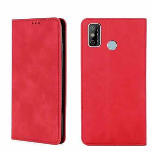 For Tecno Spark 6 Go Skin Feel Magnetic Horizontal Flip Leather Phone Case(Red)