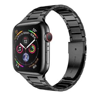 Small Waist Stainless Steel Watch Band For Apple Watch Series 9&8&7 41mm / SE 3&SE 2&6&SE&5&4 40mm / 3&2&1 38mm(Black)