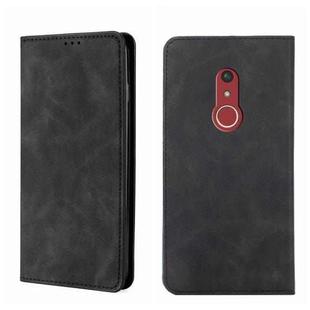 For Fujitsu Arrow Be4 Plus F-41B Skin Feel Magnetic Horizontal Flip Leather Phone Case(Black)