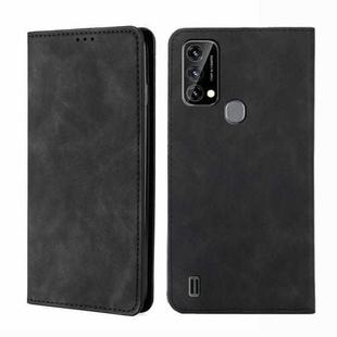 For Blackview A50 Skin Feel Magnetic Horizontal Flip Leather Phone Case(Black)