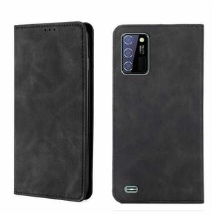 For Oukitel C25 Skin Feel Magnetic Horizontal Flip Leather Phone Case(Black)