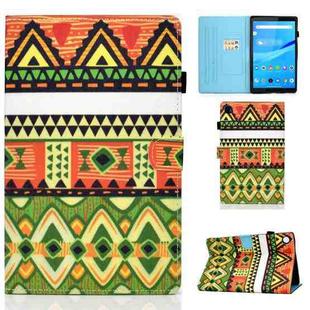 For Lenovo Tab M10 3rd Gen Colored Drawing Stitching Smart Leather Tablet Case(Folk-custom)