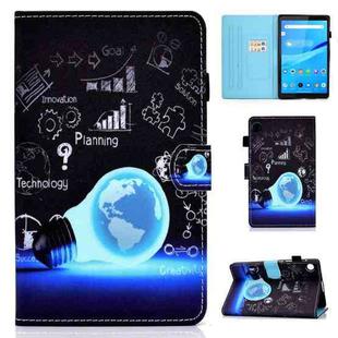 For Lenovo Tab M10 3rd Gen Colored Drawing Stitching Smart Leather Tablet Case(Lamp Bulb)