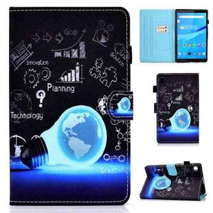 For Lenovo Tab M10 Plus 10.6 3rd Gen 2022 Colored Drawing Stitching Smart Leather Tablet Case(Lamp Bulb)