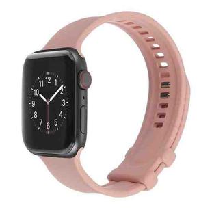 Square Buckle Silicone Watch Band For Apple Watch Series 8&7 41mm / SE 2&6&SE&5&4 40mm / 3&2&1 38mm(Pink)