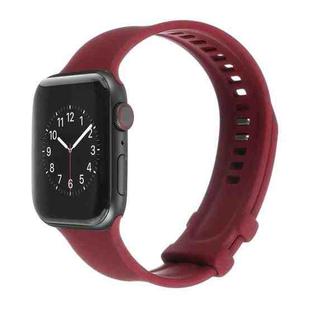 Square Buckle Silicone Watch Band For Apple Watch Series 8&7 41mm / SE 2&6&SE&5&4 40mm / 3&2&1 38mm(Red)