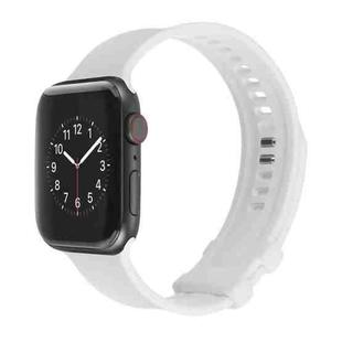 Square Buckle Silicone Watch Band For Apple Watch Series 8&7 41mm / SE 2&6&SE&5&4 40mm / 3&2&1 38mm(White)