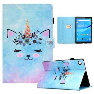 For Lenovo Tab M10 3rd Gen Colored Drawing Stitching Smart Leather Tablet Case(Wildebeest)