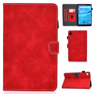 For Lenovo Tab M10 Plus 10.6 3rd Gen 2022 Stitching Cowhide Texture Smart Leather Tablet Case(Red)