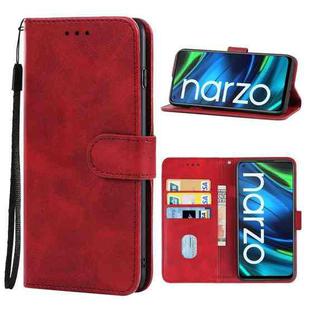 For OPPO Realme Narzo 30 5G Leather Phone Case(Red)