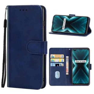 For OPPO Realme X3 Leather Phone Case(Blue)
