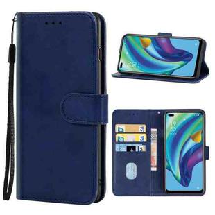 For OPPO Reno4 F Leather Phone Case(Blue)