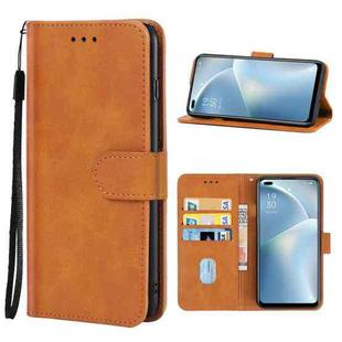 For OPPO Reno4 Lite Leather Phone Case(Brown)