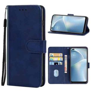 For OPPO Reno4 Lite Leather Phone Case(Blue)