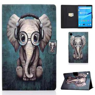 For Lenovo Tab M10 Plus 10.6 3rd Gen 2022 Colored Drawing Smart Leather Tablet Case(Elephant)