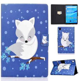 For Lenovo Tab M10 Plus 10.6 3rd Gen 2022 Colored Drawing Smart Leather Tablet Case(Arctic Fox)