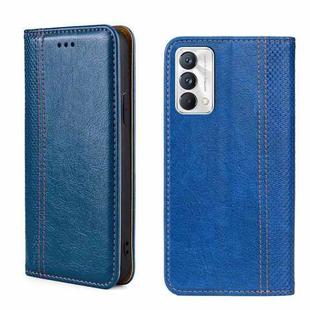 For OPPO Realme GT Master/Q3 Pro Carnival Grid Texture Magnetic Flip Leather Phone Case(Blue)