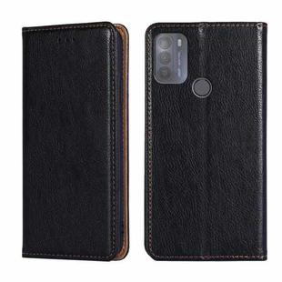 For Motorola Moto G50 Gloss Oil Solid Color Magnetic Leather Phone Case(Black)