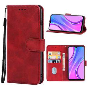 For Xiaomi Redmi 9 Prime Leather Phone Case(Red)