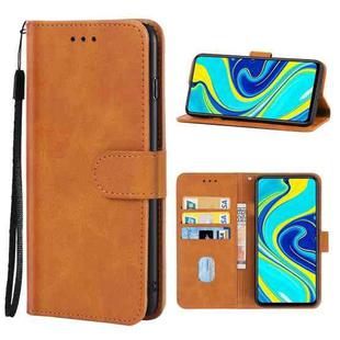 For Xiaomi Redmi Note 9S Leather Phone Case(Brown)