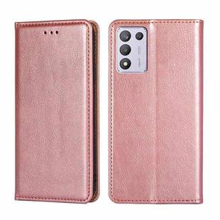 For PPO K9s / Realme Q3s Gloss Oil Solid Color Magnetic Leather Phone Case(Rose Gold)