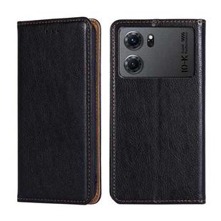 For OPPO K10 5G Gloss Oil Solid Color Magnetic Leather Phone Case(Black)