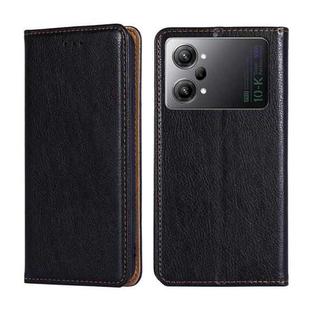 For OPPO K10 Pro 5G Gloss Oil Solid Color Magnetic Leather Phone Case(Black)