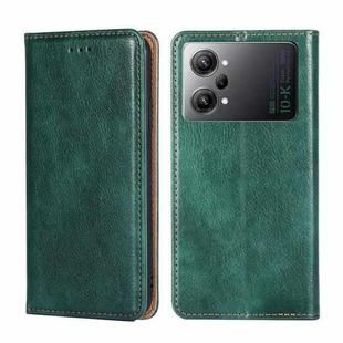 For OPPO K10 Pro 5G Gloss Oil Solid Color Magnetic Leather Phone Case(Green)