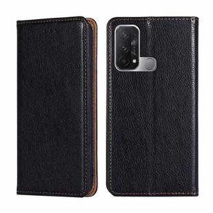 For OPPO Reno5 A Gloss Oil Solid Color Magnetic Leather Phone Case(Black)