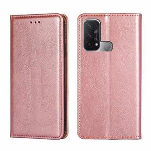 For OPPO Reno5 A Gloss Oil Solid Color Magnetic Leather Phone Case(Rose Gold)